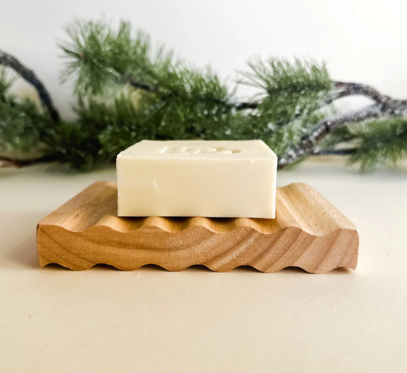 Wave Beechwood Soap Dish