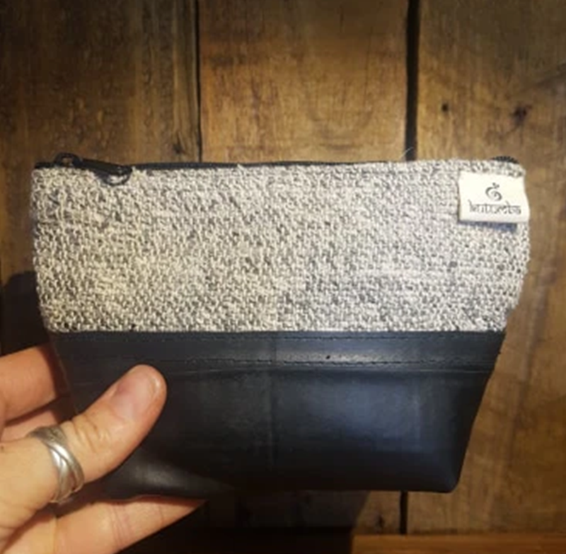 Natural Hemp and rubber purse