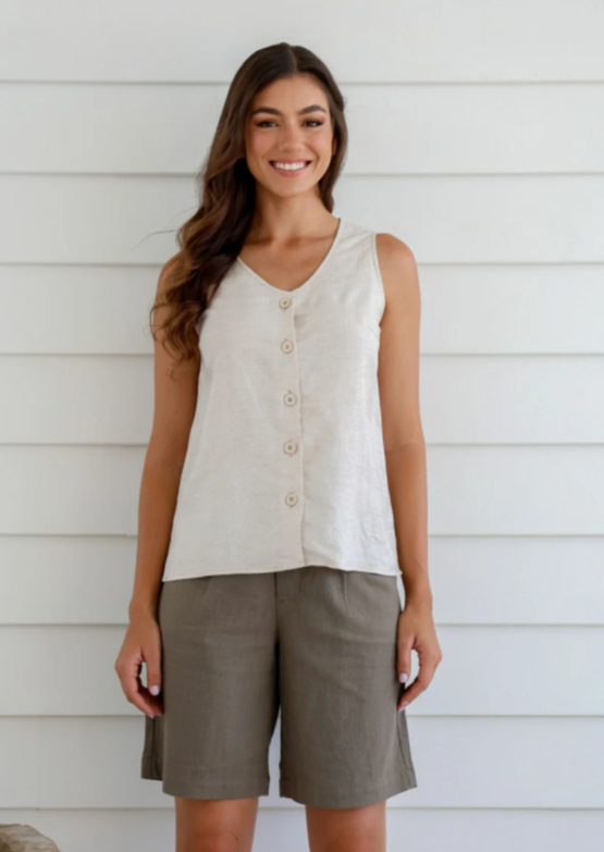 Braintree Hemp Natural Sleeveless Top