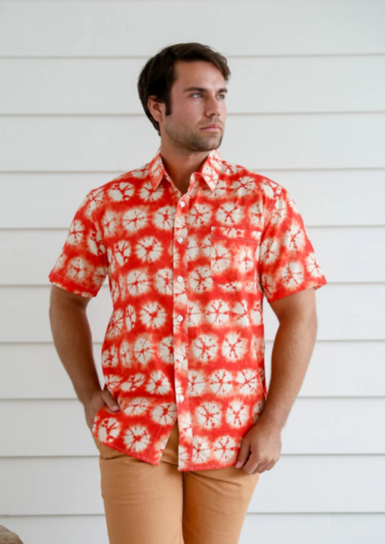 Braintree Hemp Shirt Tie dye red