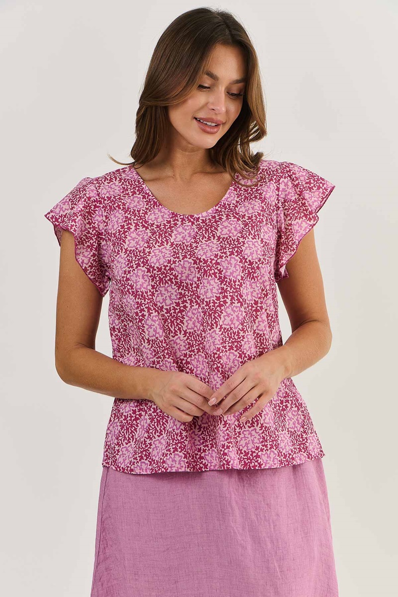 Naturals by O & J Cotton Top Freesa pink